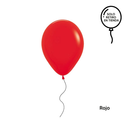 Globo 30cm inflado con helio - naranjos y rojo (elige el color )