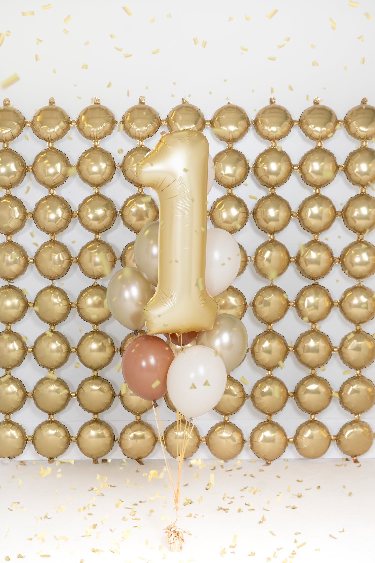 Pack 4 globos 30 cm - Dorado frio metálico