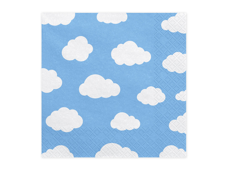 Servilletas celestes con nubes - grandes