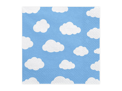 Servilletas celestes con nubes - grandes