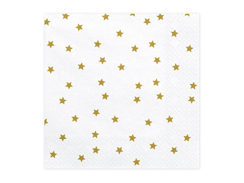 Servilletas blancas con estrellas - grandes