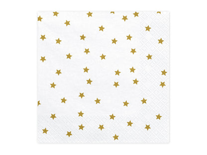 Servilletas blancas con estrellas - grandes