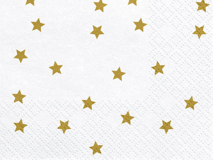 Servilletas blancas con estrellas - grandes