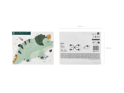 Servilletas con forma de triceratops