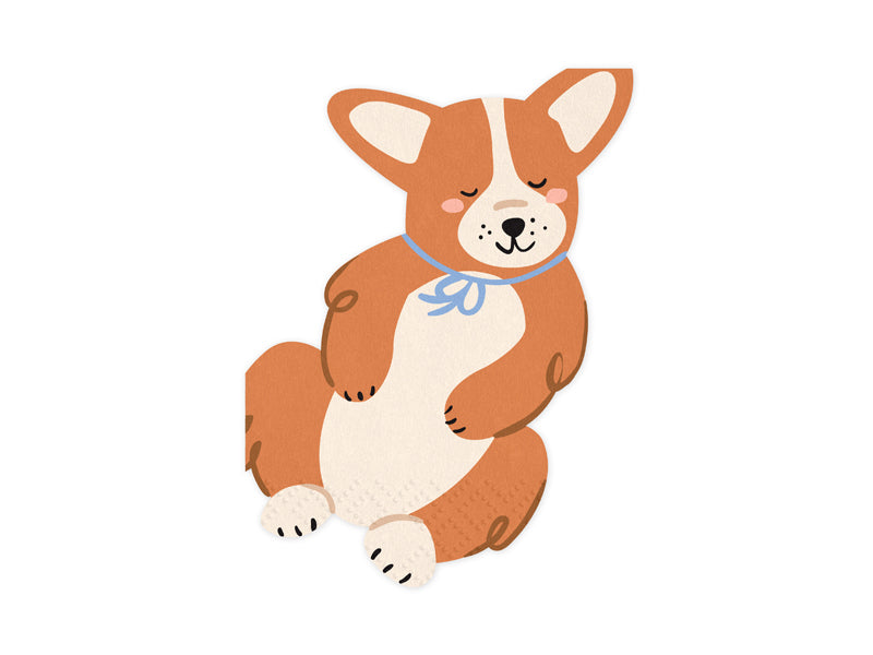 Servilletas con forma de perrito corgi