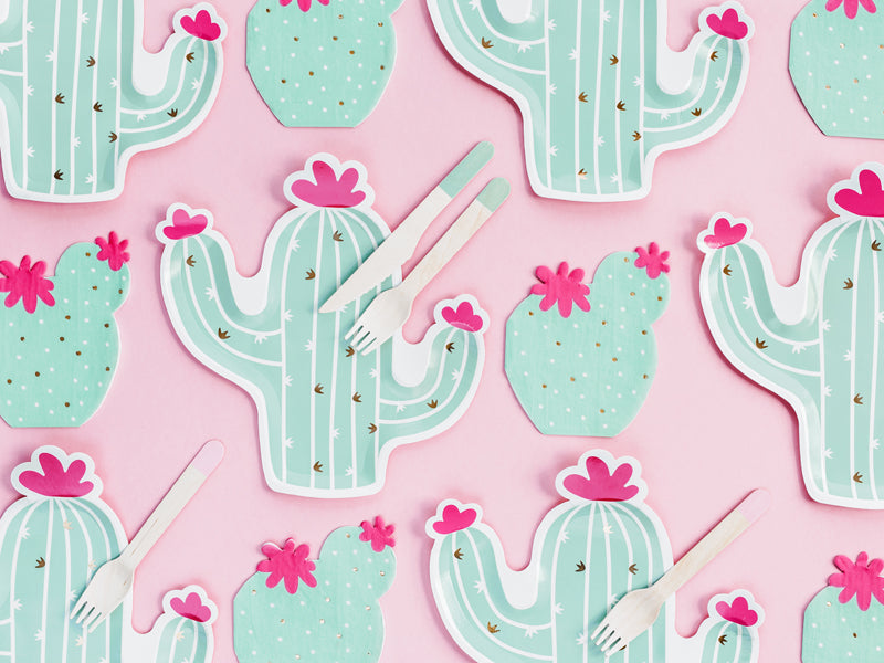 Servilletas con forma de cactus