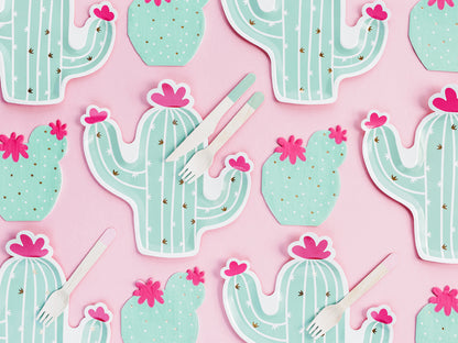 Servilletas con forma de cactus