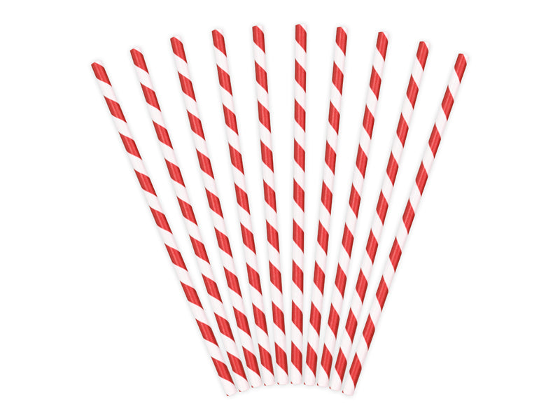 Bombillas de papel - rojas 10 unidades
