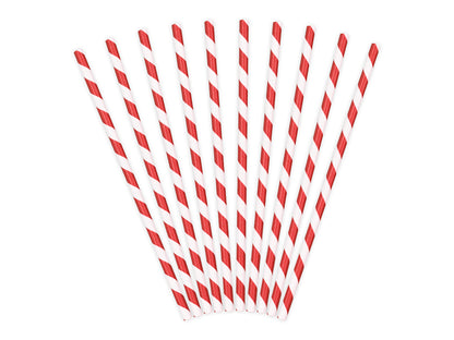 Bombillas de papel - rojas 10 unidades