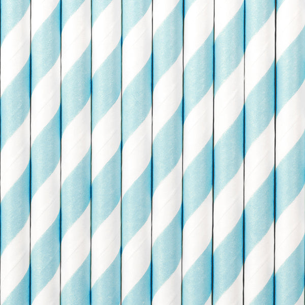 Bombillas de papel - celestes 10 unidades