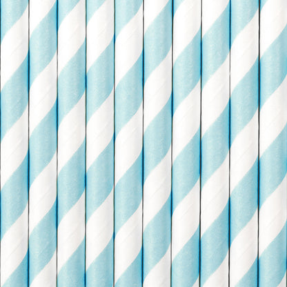 Bombillas de papel - celestes 10 unidades