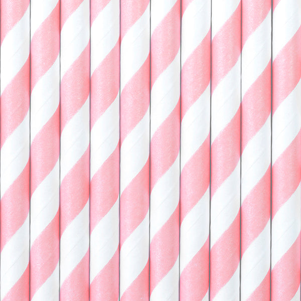 Bombillas de papel - rosadas 10 unidades