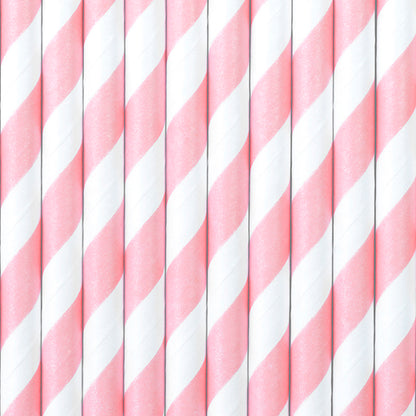 Bombillas de papel - rosadas 10 unidades