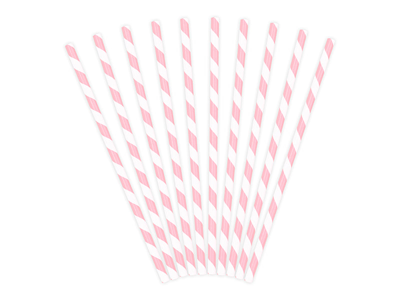 Bombillas de papel - rosadas 10 unidades