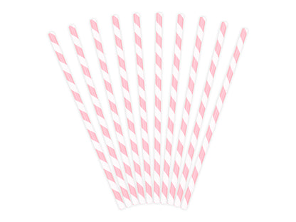 Bombillas de papel - rosadas 10 unidades
