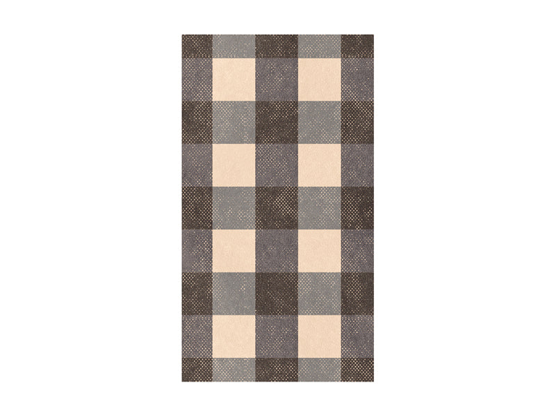 Servilletas cuadros negros y beige - alargadas