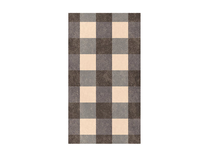 Servilletas cuadros negros y beige - alargadas