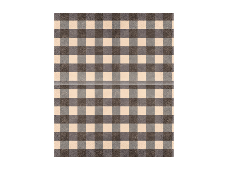 Servilletas cuadros negros y beige - alargadas