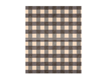 Servilletas cuadros negros y beige - alargadas