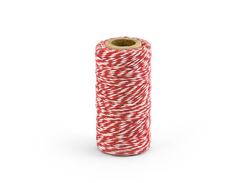 Bakers twine 50m - rojo y blanco