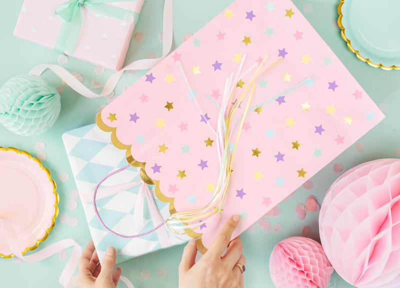 Bolsa de regalo L - estrellas