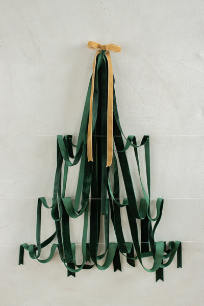 Cinta de terciopelo 25mm x 10m - verde botella