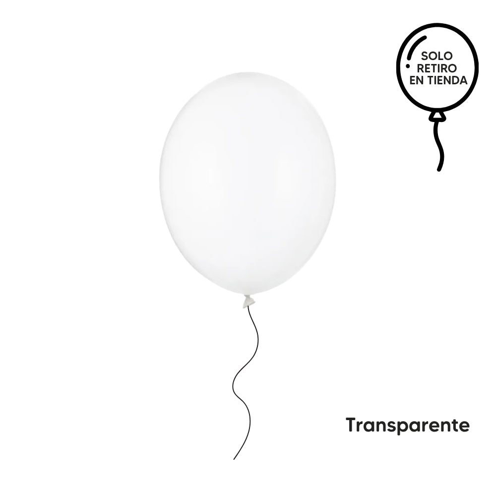 Globo 30cm inflado con helio - blancos y metalizados (elige el color)