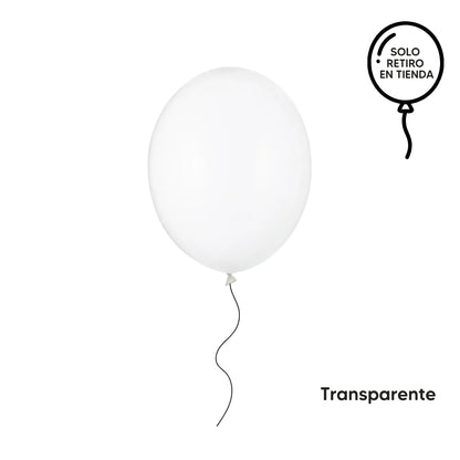 Globo 30cm inflado con helio - blancos y metalizados (elige el color)
