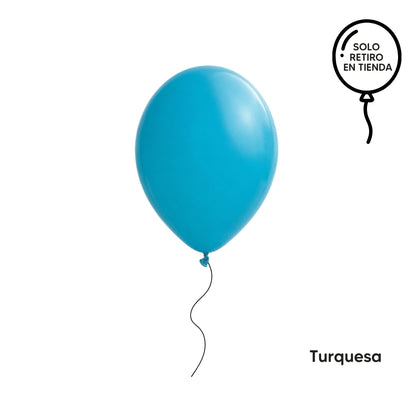 Globo 30cm inflado con helio - azules (elige un color)