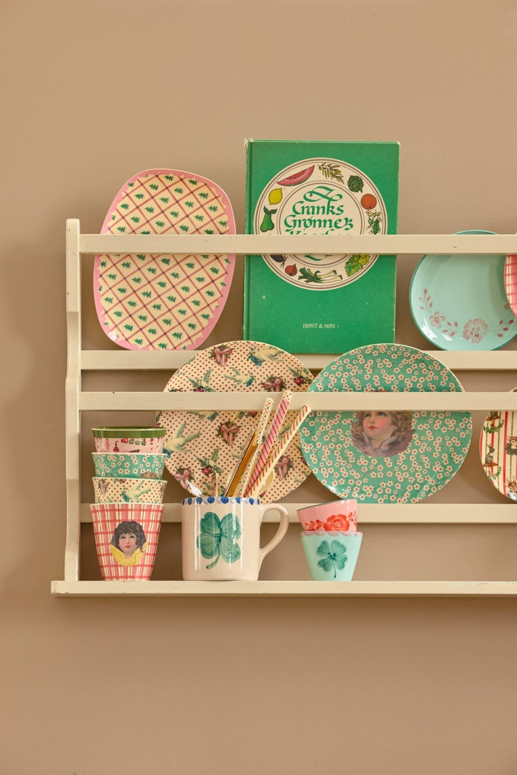 Plato de melamina rectangular pequeño - árboles de Navidad