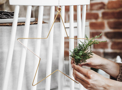 Decoraciones colgantes - estrellas metálicas x 2