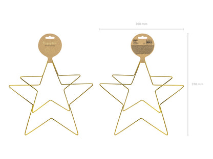Decoraciones colgantes - estrellas metálicas x 2