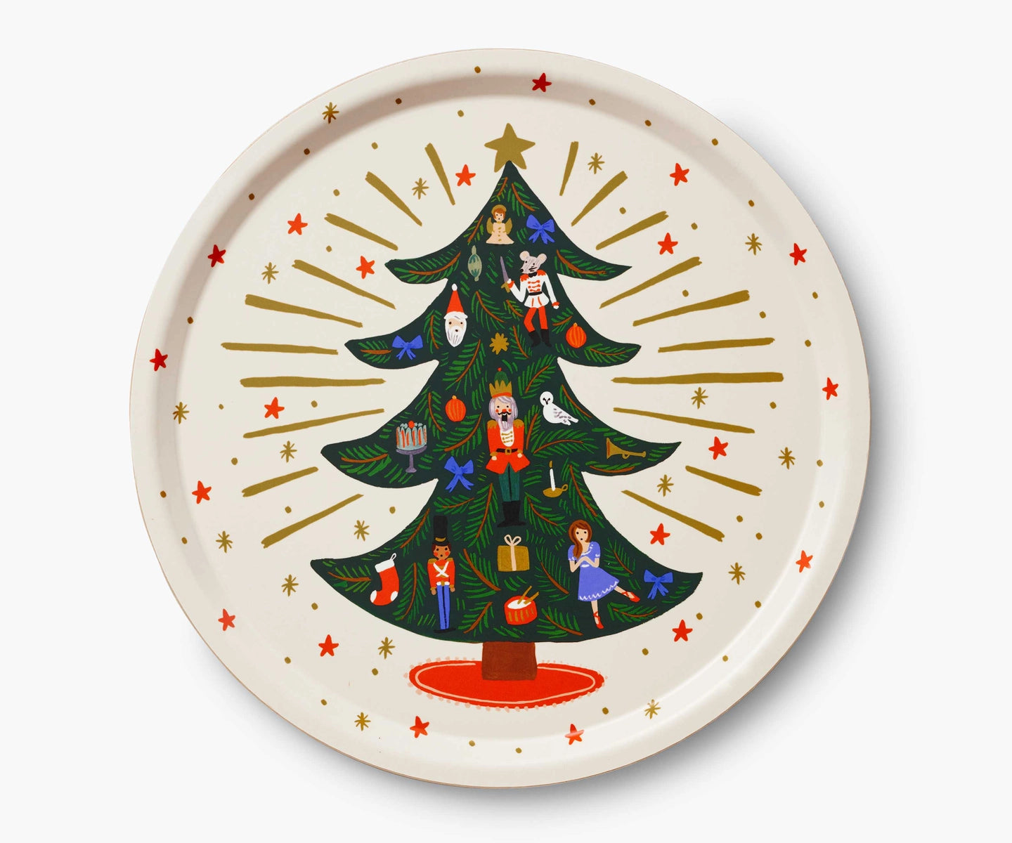 Bandeja de madera - diseño árbol de Navidad