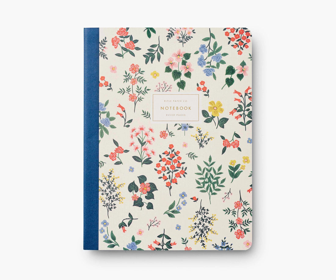 Libreta tapa blanda - diseño flores pequeñas