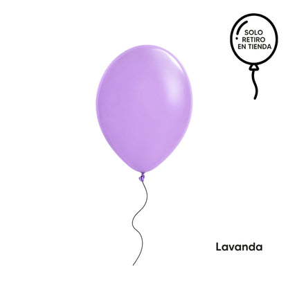 Globos 30 cm inflados con helio - morados (elegir un color)
