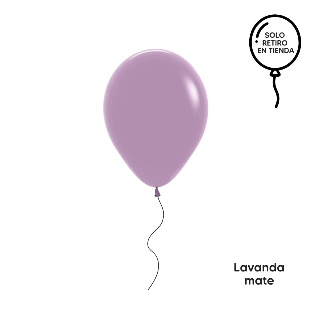 Globos 30 cm inflados con helio - morados (elegir un color)