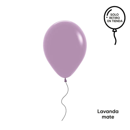 Globos 30 cm inflados con helio - morados (elegir un color)