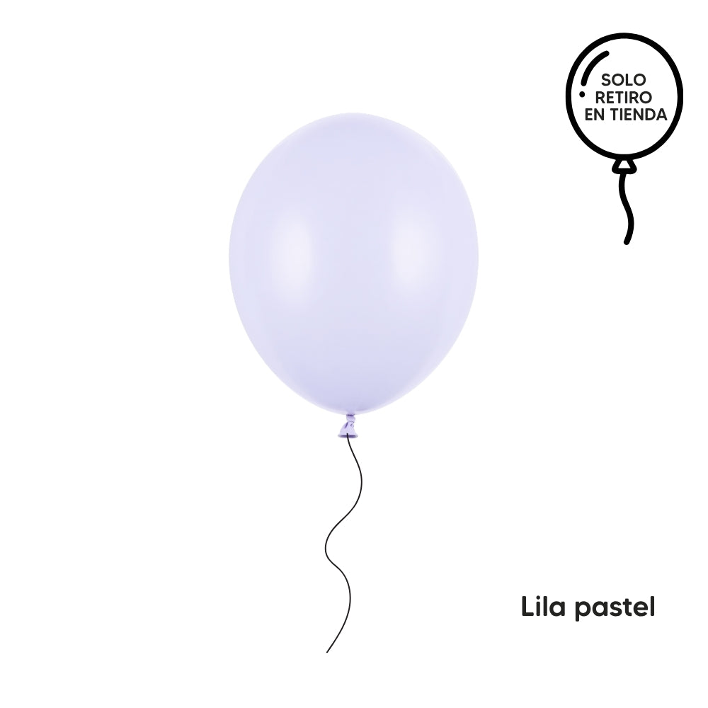 Globos 30 cm inflados con helio - morados (elegir un color)