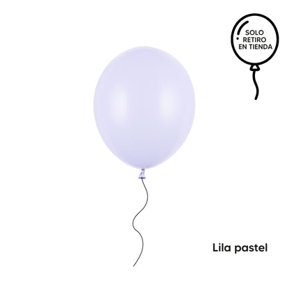 Globos 30 cm inflados con helio - morados (elegir un color)