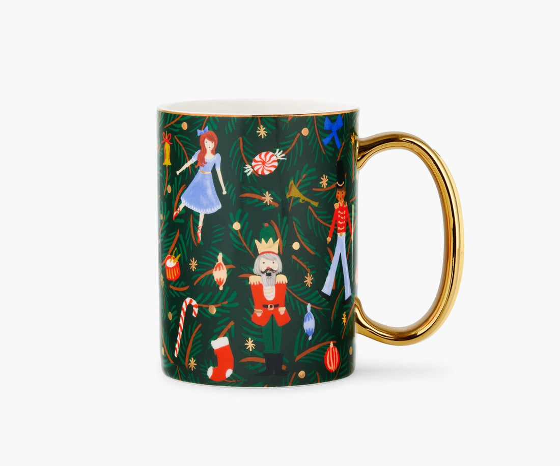 Tazón de porcelana  - diseño cascanueces verde