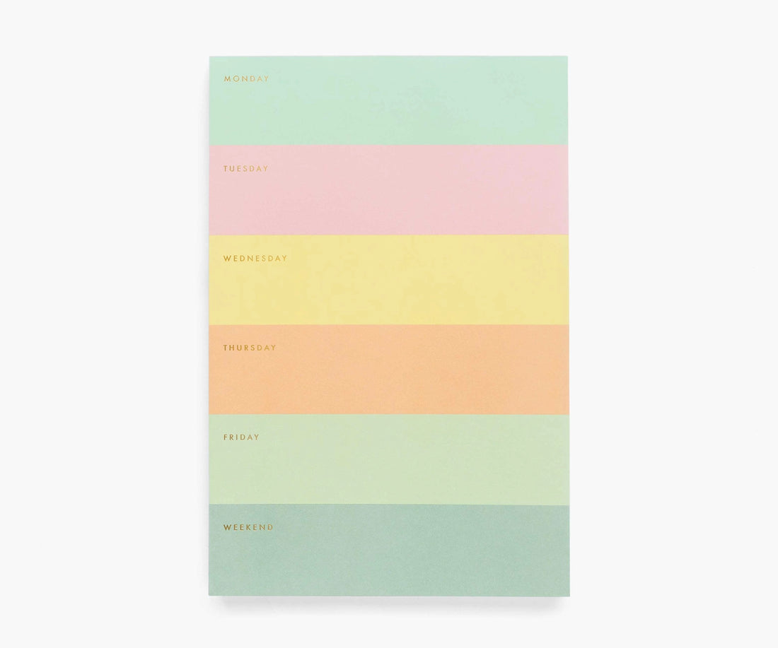 Planificador semanal escritorio - diseño colores pastel