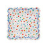 Platos grandes con diseño de puntos multicolores (rojo, amarillo, naranjo, azul, verde, rosado), de la línea Toot Sweet de Meri Meri.  Super combinables y unisex, estos vasos son geniales para fiestas de cumpleaños de niños y niñas.  La línea Toot Sweet de Meri Meri se caracteriza porque permite que todos sus diseños se combinen entre si, para formar mezclas únicas de colores y presentaciones !