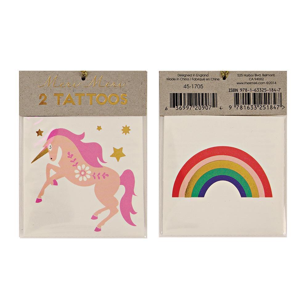 Tatuajes pequeños - arcoiris y unicornios