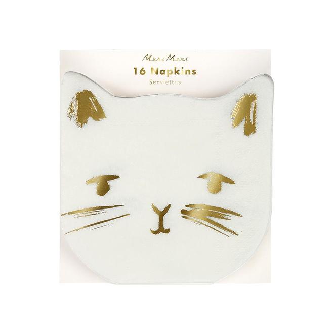 Servilletas con forma de gato