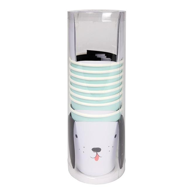 Vasos con funda de perrito