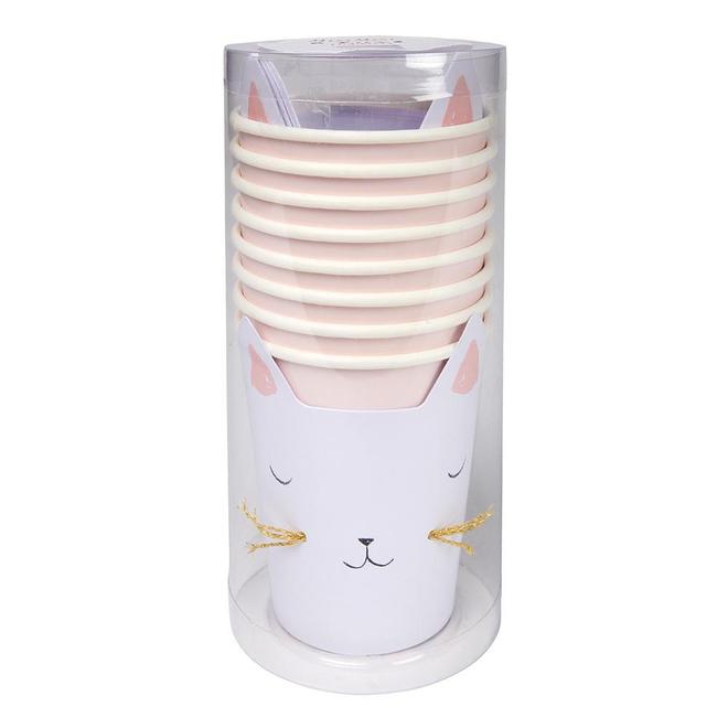 Vasos con funda de gato