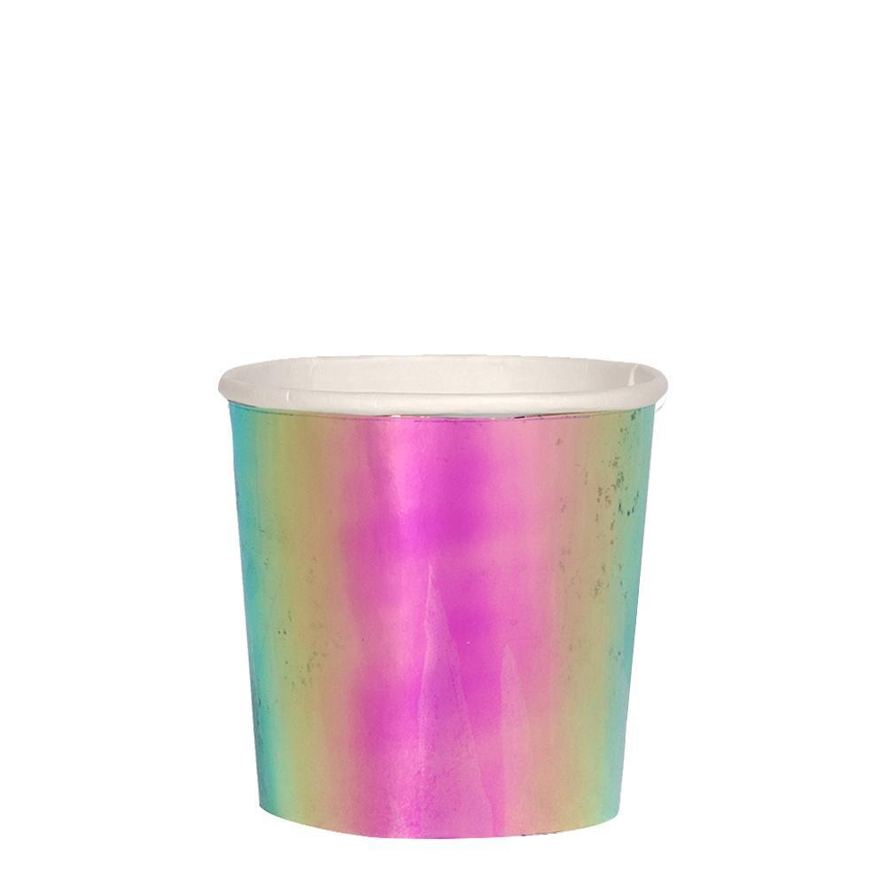 Vasos rosado holográfico - bajos