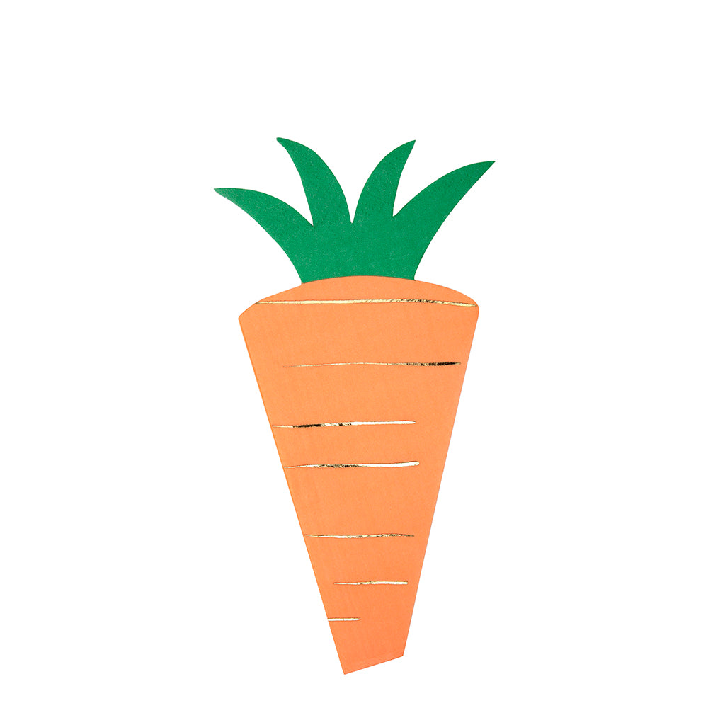 Servilletas con forma de zanahoria