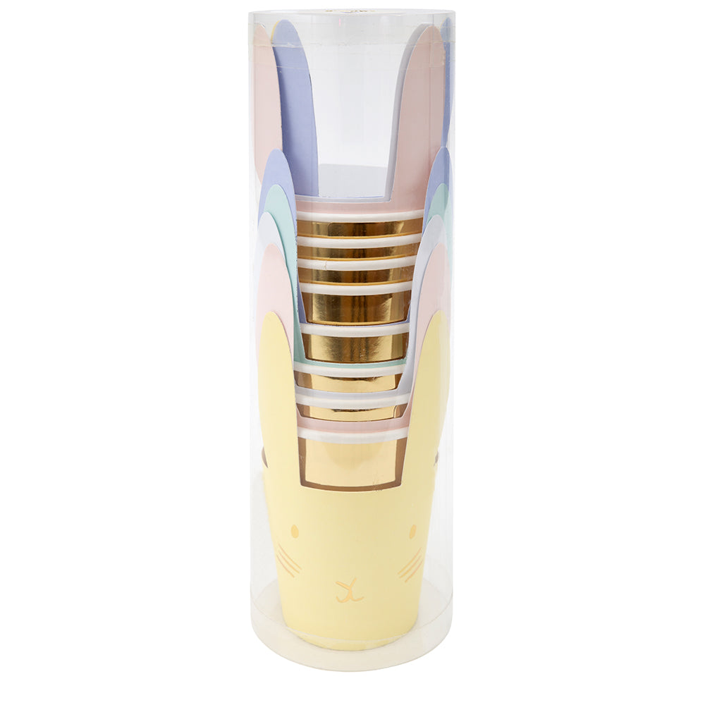 Vasos con funda de conejo