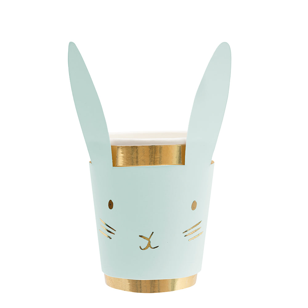Vasos con funda de conejo